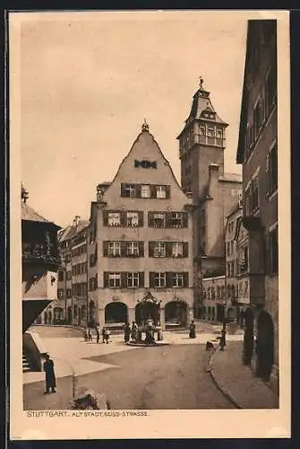 AK Stuttgart, Geiss-Strasse in der Altstadt