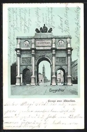 AK München, Ansicht vom Siegesthor