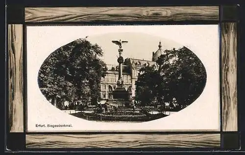 AK Erfurt, Siegesdenkmal, Passepartout