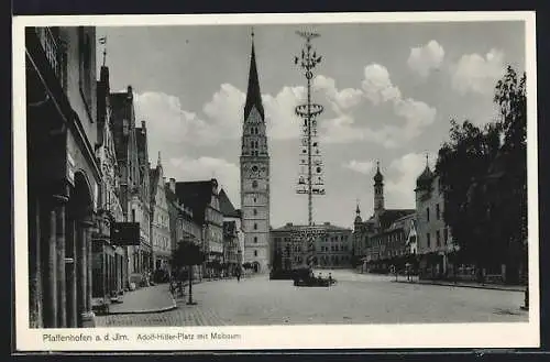 AK Pfaffenhofen a. d. Ilm, Platz mit Maibaum