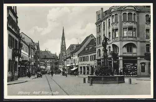 AK Offenburg, Partie in der Strasse