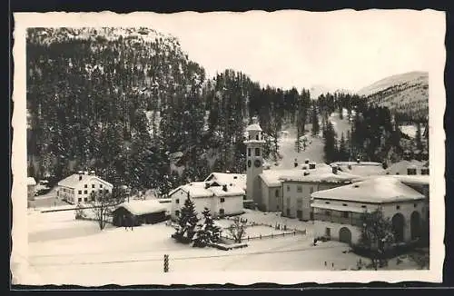 AK Sils-Maria, Teilansicht im Schnee