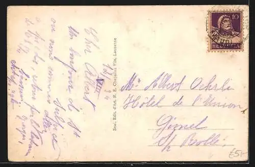 AK St. Sulpice, Blick auf die Kirche