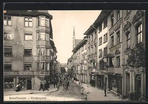 AK Schaffhausen, Passanten in der Vordergasse