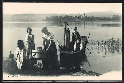 AK Zürich, Boot am Zürichsee