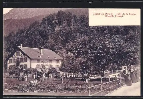 AK Champ du Moulin, Hotel de la Truite, Famille Frasse