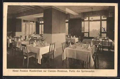 AK Clarens-Montreux, Hotel Pension Montbrillant, Speisesaal
