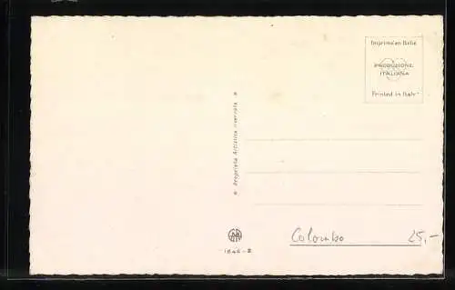 Künstler-AK E. Colombo: Japanerin mit Schirm auf Rikscha