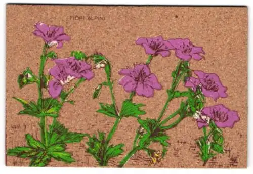 Kork-AK Fiori Alpini, Blumen in Blüte