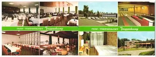 Klapp-AK Trappenkamp, Hotel-Waldrestaurant Trappenkamp, Waldstrasse, Kegelbahn