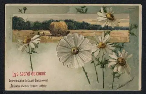 Mechanische-AK Le secret du Coeur, Blumen-Orakel