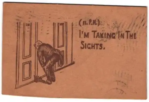 Leder-AK I`m taking in the sights, Voyeur am Schlüsselloch