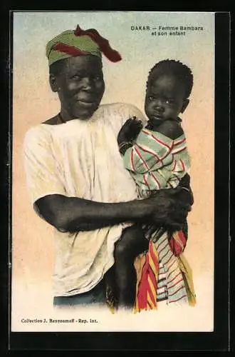 AK Dakar, Femme Bambara et son enfant