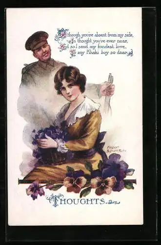 Künstler-AK Fred Spurgin: Although you`re absent..., Thoughts