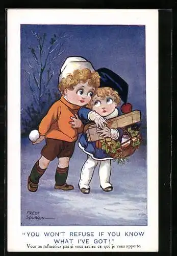 Künstler-AK Fred Spurgin: You won`t refuse if you know wahat I`ve got!