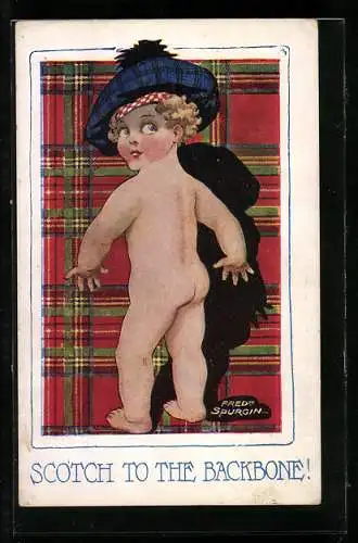 Künstler-AK Fred Spurgin: Scotch To The Backbone!