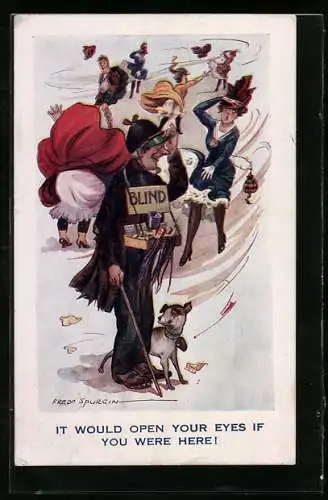 Künstler-AK Fred Spurgin: It Would Open Your Eyes If You Were Here!