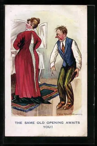 Künstler-AK Fred Spurgin: The Same Old Opening Awaits You!