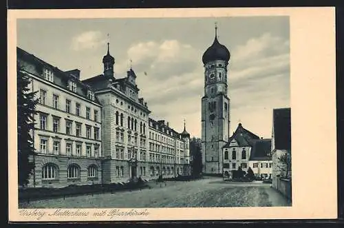 AK Ursberg, Mutterhaus mit Pfarrkirche