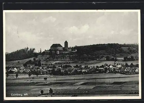 AK Colmberg /Mfr., Ortsansicht hinter Feldern