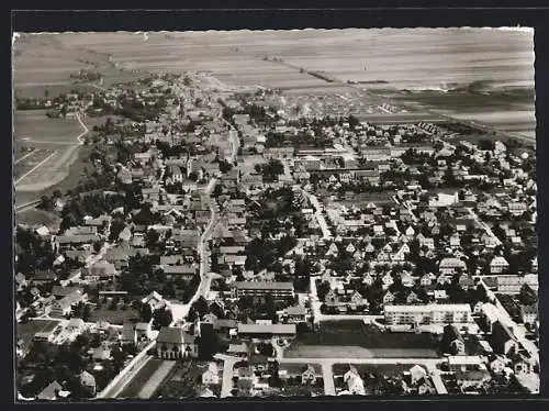 AK Bobingen bei Augsburg, Gesamtansicht vom Flugzeug aus