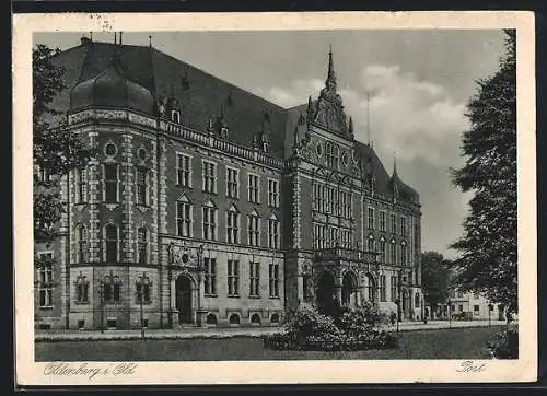 AK Oldenburg i. Old., Partie am Postgebäude