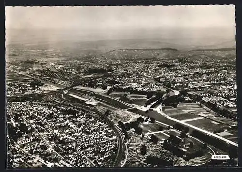 AK Heilbronn a. Neckar, Teilansicht vom Flugzeug aus