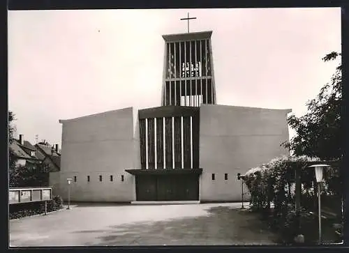 AK Kornwestheim /Württ., Die Katholische Stadtpfarrkirche St. Martin