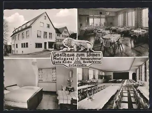 AK Steinenbronn, Der Gasthof zum Löwen mit Innenansichten