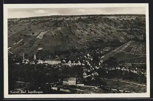 AK Bad Ingelfingen, Gesamtansicht aus der Vogelschau