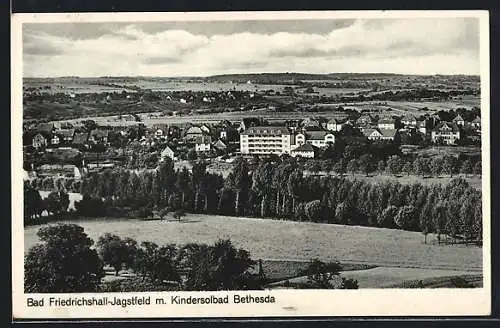 AK Bad Friedrichshall-Jagstfeld, Ortsansicht mit dem Kindersolbad Bethesda