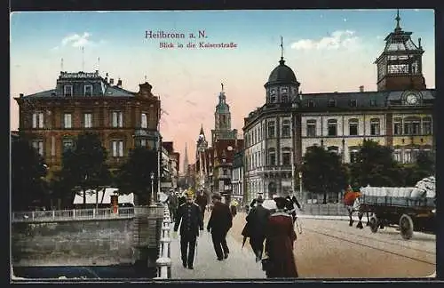 AK Heilbronn a. N., Blick in die Kaiserstrasse