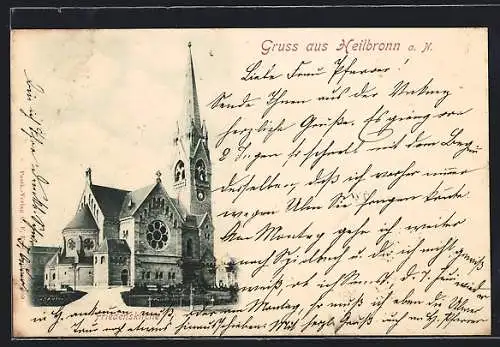 AK Heilbronn a. N., Blick auf die Friedenskirche