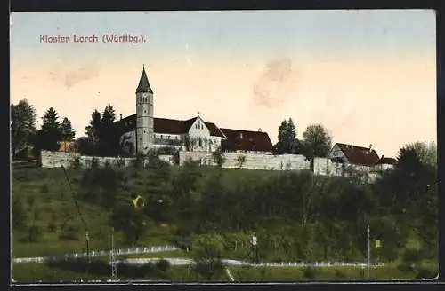 AK Lorch /Württbg., Blick auf das Kloster