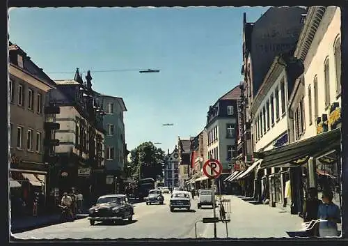 AK Offenburg /Baden, Blick entlang der Hauptstrasse