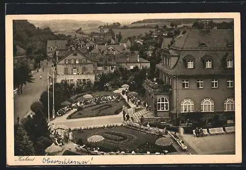 AK Oberschlema i. Erzgeb., Kurhaus mit Strassenpartie