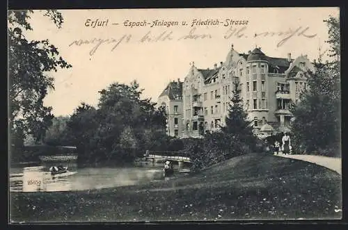 AK Erfurt, Espach-Anlagen und Friedrich-Strasse