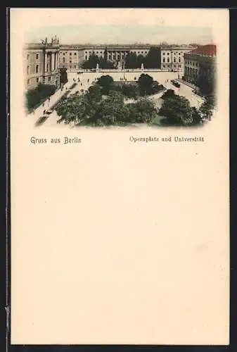 AK Berlin, Opernplatz und Universität