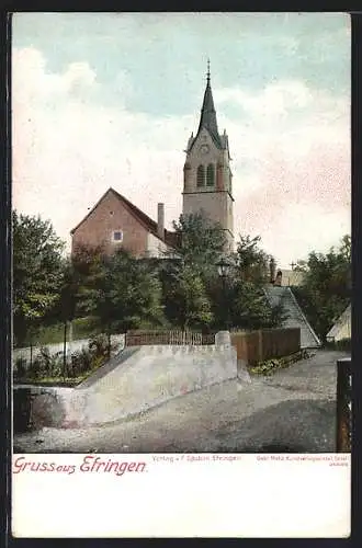 AK Efringen, Blick auf die Kirche