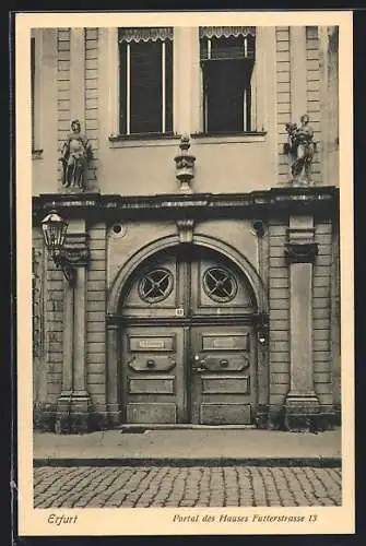 AK Erfurt, Portal des Hauses, Futterstrasse 13