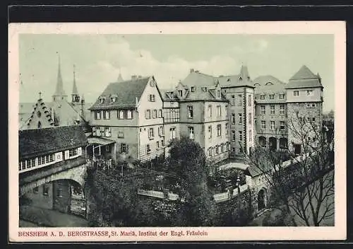 AK Bensheim a. d. Bergstrasse, St. Mariä, Institut der Engl. Fräulein