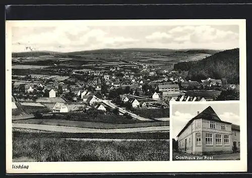 AK Uschlag, Gasthaus zur Post, Ortsansicht