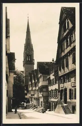 AK Calw /Schwarzwald, Strassenpartie mit Gasthaus von August Gaker