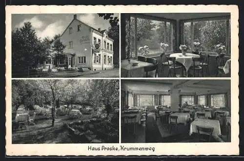 AK Ratingen, Waldgasthaus Haus Proske, Krummenweg