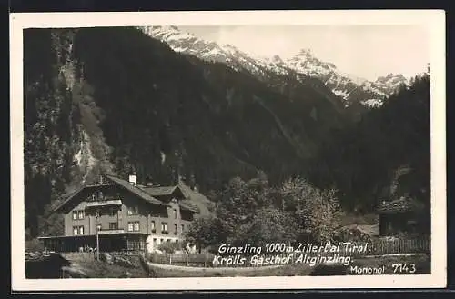 AK Ginzling i. Zillertal, Krölls Gasthof Altginzling