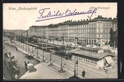 AK Wien, Hotel Wimberger, Neubaugürtel