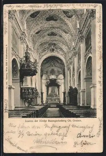 AK Baumgartenberg /Ob. Oesterr., Inneres der Kirche