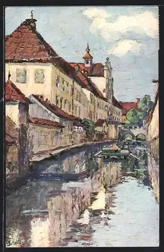 Künstler-AK Kremsmünster, Stift