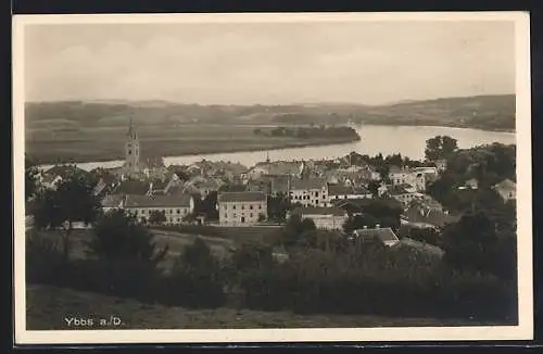 AK Ybbs a. D., Teilansicht mit Kirche