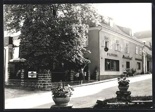 AK Ysper /N. Ö., Strassenpartie mit Gasthof